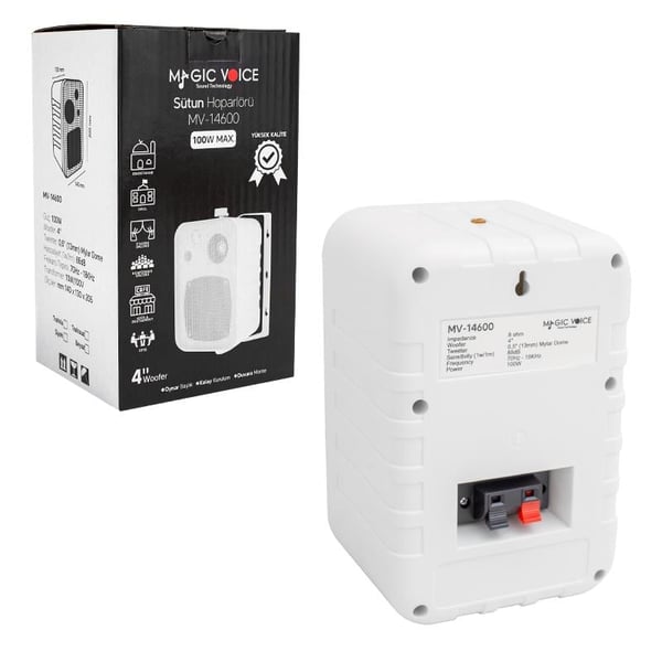 MAGICVOICE MV-14600 10 CM 8 OHM MAX 100 WATT 4  TEKLİ TRAFOSUZ SÜTUN HOPARLÖR