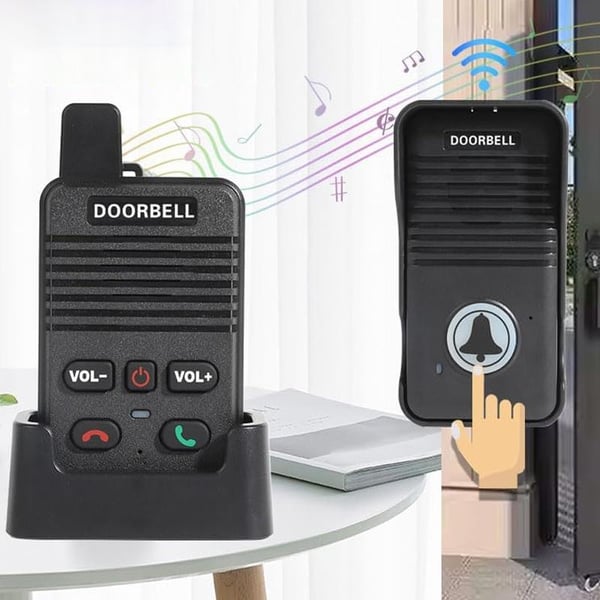 MAGICVOICE MV-28437 200 METRE KABLOSUZ SESLİ İKİ YÖNLÜ KONUŞMALI EV&DAİRE&OFİS&APARTMAN İÇİN ŞARJ EDİLEBİLİR KAPI ZİLİ