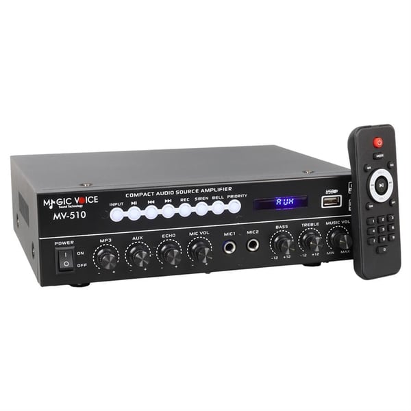 Magicvoice MV-510 50 Watt Usb-Sd-Bluetooth Girişli Hat Trafolu Anfi Fiyatı - Merter Elektronik