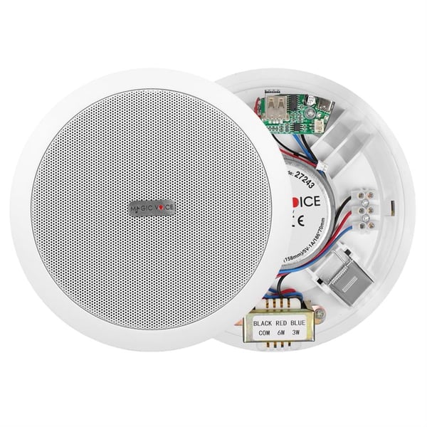 MAGICVOICE TPI-351 16 CM 5,25 6 WATT BEYAZ TEKLİ USBLİ TRAFOLU ALÇIPAN HOPARLÖR Fiyatı - Merter Elektronik