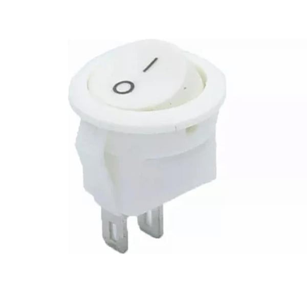 MİNİ BEYAZ YUVARLAK IŞIKSIZ ON-OFF ANAHTAR IC-134A