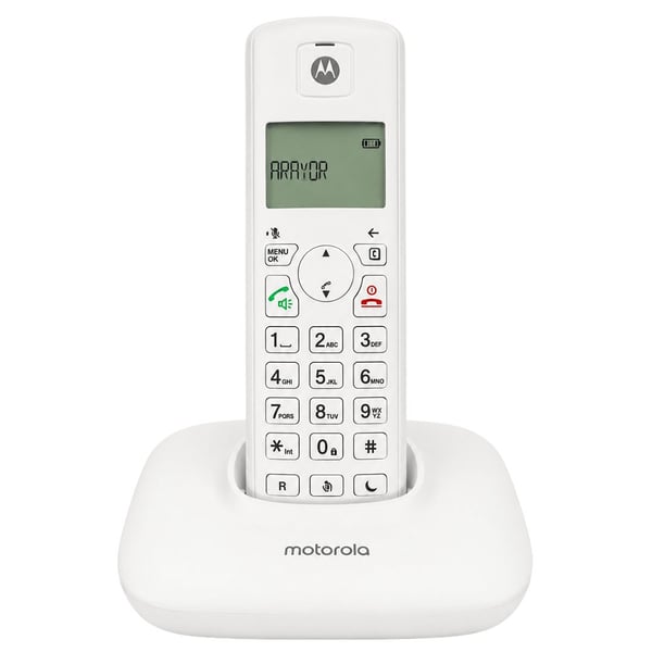MOTOROLA T401+ DECT BEYAZ TELSİZ SABİT HAT TELEFON Fiyatı - Merter Elektronik
