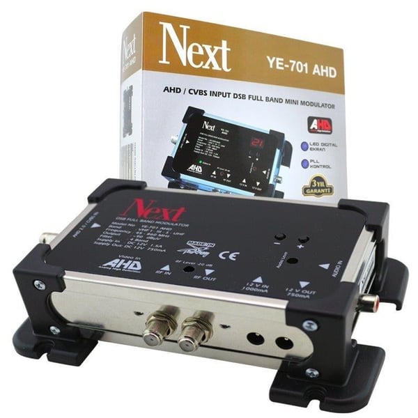 NEXT YE-701 AHD GİRİŞLİ 12V ÇIKIŞLI DSB FULL BAND TV AHD MODÜLATÖR