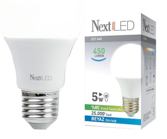 NEXTLED YE-5W-E27B 5 WATT 450 LÜMEN 6500K BEYAZ LED AMPUL