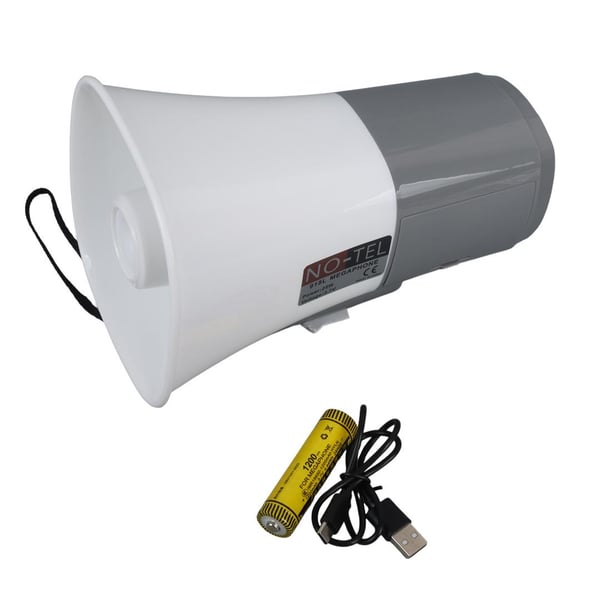 No-Tel 918L 25 Watt Bluetooth-Usb-Siren-Ses Kayıt Özellikli Dahili Bataryalı Mini El Tipi Megafon Fiyatı - Merter Elektronik