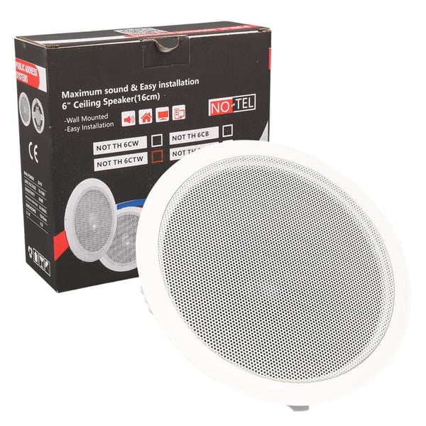NO-TEL NOT TH 6CTW 6'' 16 CM 20 WATT BEYAZ ALÇIPAN TRAFOLU HOPARLÖR
