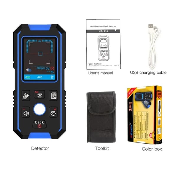 NOYAFA NF-518 DIGITAL 3IN1 DUVAR TARAYICI LAZER METRE DEDEKTÖR SEVİYE ÖLÇME CİHAZI