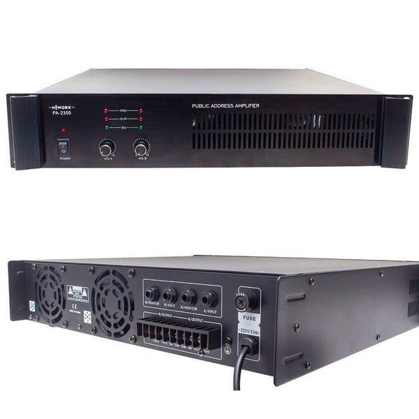 NWORK PA-2350 2*350W 100V TRAFOLU POWER AMPLİFİKATÖR