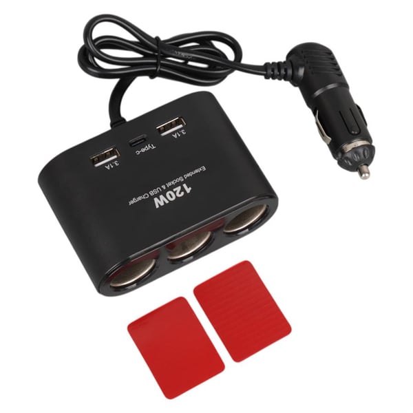 Olesson 1653 12-24V 3Lü Çift Usb + Type-C 100W 70Cm Kablolu Araç Çakmak Çoklayıcı Fiyatı - Merter Elektronik