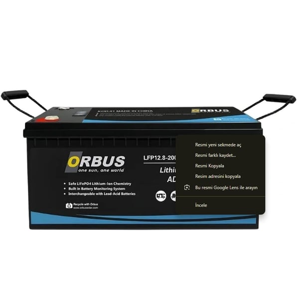 ORBUS 25.6 VOLT 200 AMPER LİTYUM AKÜ (522 X 269 X 220 MM)