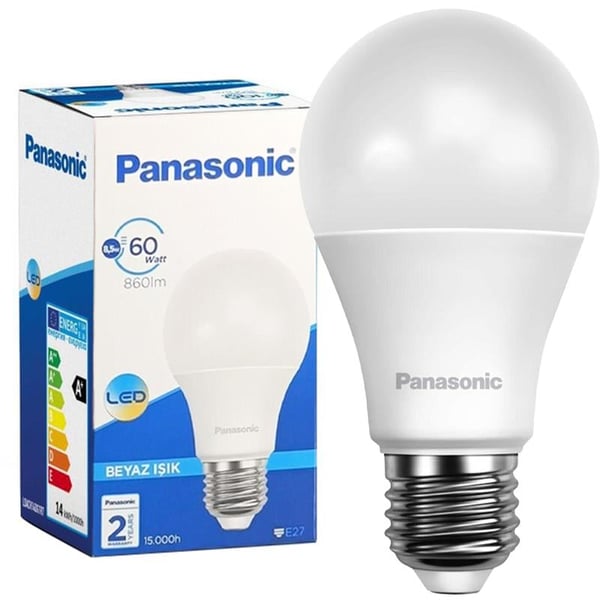 PANASONIC E27 DUY 60 WATT 860 LÜMEN BEYAZ IŞIK TASARRUFLU LED AMPUL
