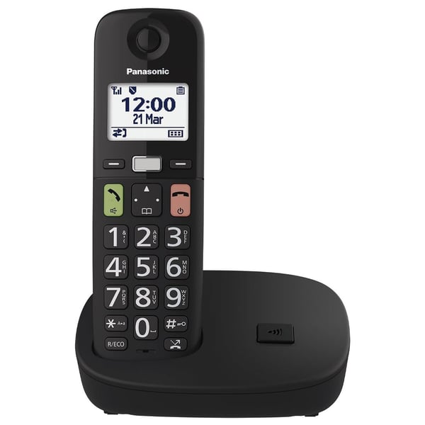 PANASONİC KX-TGU110 SİYAH BÜYÜK TELSİZ DECT EV VE OFİS TELEFONU ERGONOMİK BÜYÜK TUŞLU