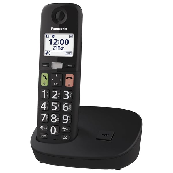 PANASONİC KX-TGU110 SİYAH BÜYÜK TELSİZ DECT EV VE OFİS TELEFONU ERGONOMİK BÜYÜK TUŞLU