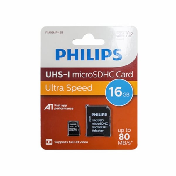 PHILIPS FM16MP45B/00 UHS-1 16GB 80MB/S SİYAH SD KART/MICRO SD KART