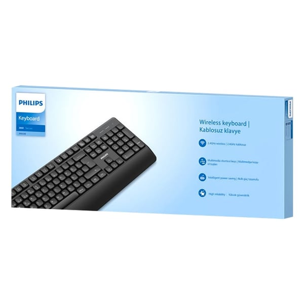 Philips SPT6348B USB Kablosuz Ofis Tipi Siyah Numpadli Türkçe Q Klavye Mouse Seti Fiyatı - Merter Elektronik