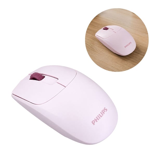 PHILIPS SPK7398P 1600 DPI SESSİZ TIKLAMA PEMBE KABLOSUZ OFİS MOUSE