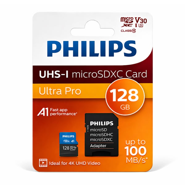 PHILIPS FM12MP65B/00 ULTRA PRO UHS-I 128GB 100MB/S SDXMICRO SD HAFIZA KARTI (2'Lİ PAKET) Fiyatı - Merter Elektronik