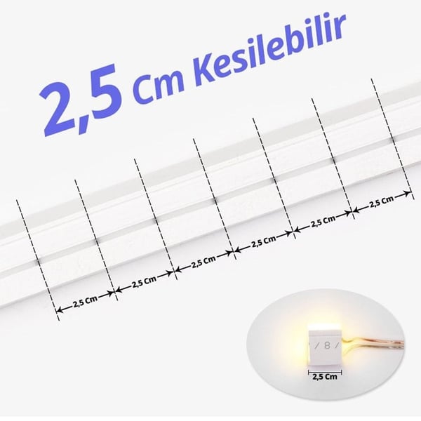 Powermaster 100 Metre 12 Volt Oranj Neon Şerit Led Fiyatı - Merter Elektronik