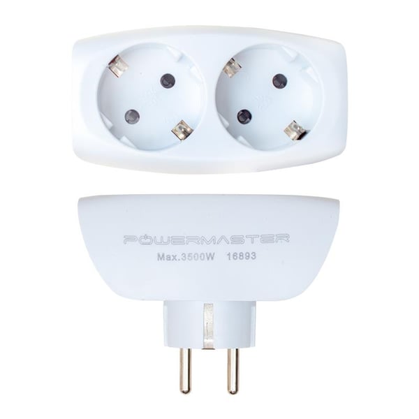 POWERMASTER 16 AMPER - 3500 WATT 99 X 159 MM TOPRAKLI İKİLİ SIVA ÜSTÜ GOLYAT PRİZ