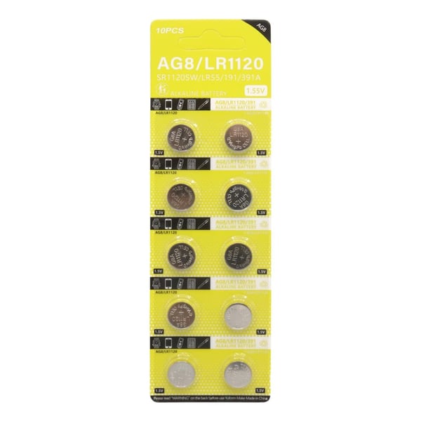 Powermaster AG-8 Alkalin LR1120 Düğme Pil (10'lu Paket) Fiyatı - Merter Elektronik