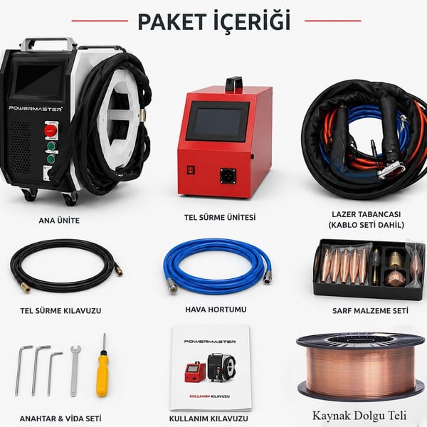 POWERMASTER EX1500W AC 220V LAZER KAYNAK MAKİNESİ Fiyatı - Merter Elektronik