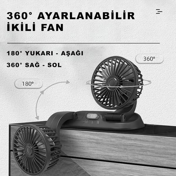 Powermaster Fan10 12 Volt Dc Çakmaklıklı Mini 2Li Plastik Araç Fanı Fiyatı - Merter Elektronik