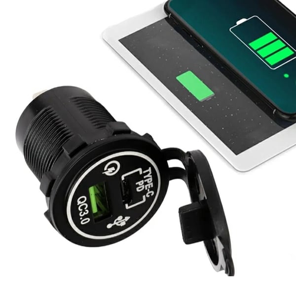 POWERMASTER IC-266C-5 12-24 VOLT USB3.0 + TYPE-C PANO TİPİ ÇAKMAKLIK SOKETİ Fiyatı - Merter Elektronik