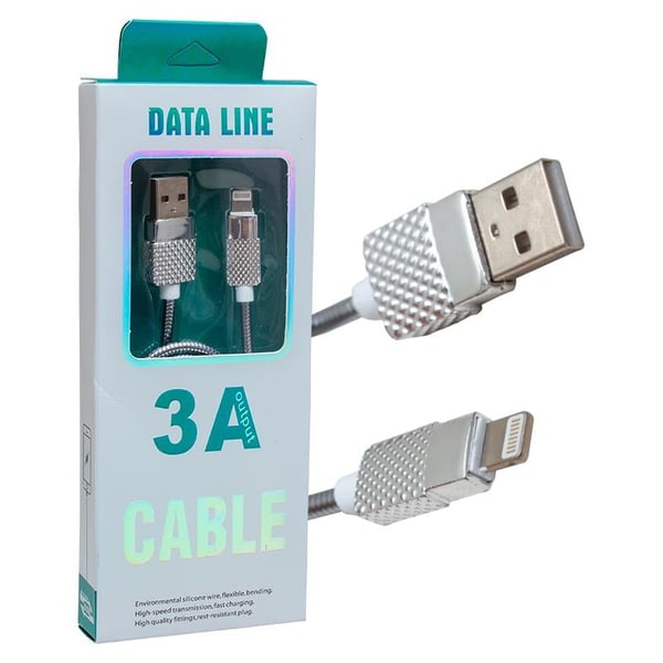POWERMASTER METAL YAYLI IPHONE LIGHTNING 1 METRE USB DATA VE ŞARJ KABLOSU