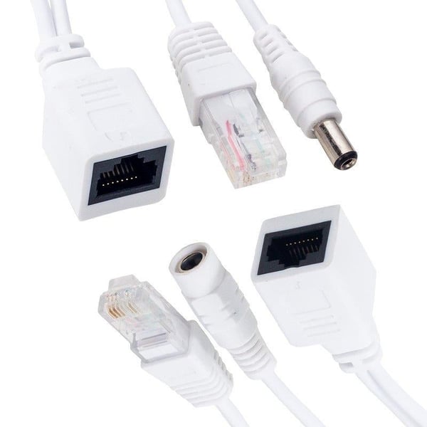 POWERMASTER PASİF POE SPLITTER DİŞİ ERKEK POWER UÇ IP KAMERA POE KABLOSU