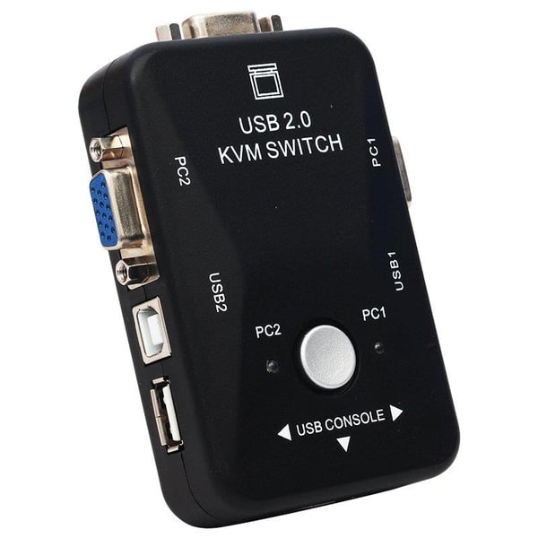 POWERMASTER PM-12690 2 KANAL VGA KVM SWİTCH (2 BİLGİSAYARI TEK ELDEN YÖNETİN)