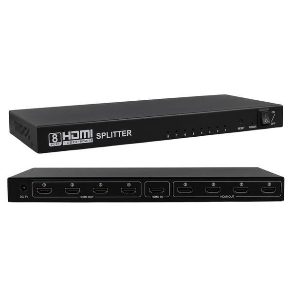 PowerMaster PM-14218 1 Giriş 8 Çıkış Port 1080P FHD HDMI Dağıtıcı Splitter (8li Çoklayıcı) Fiyatı - Merter Elektronik