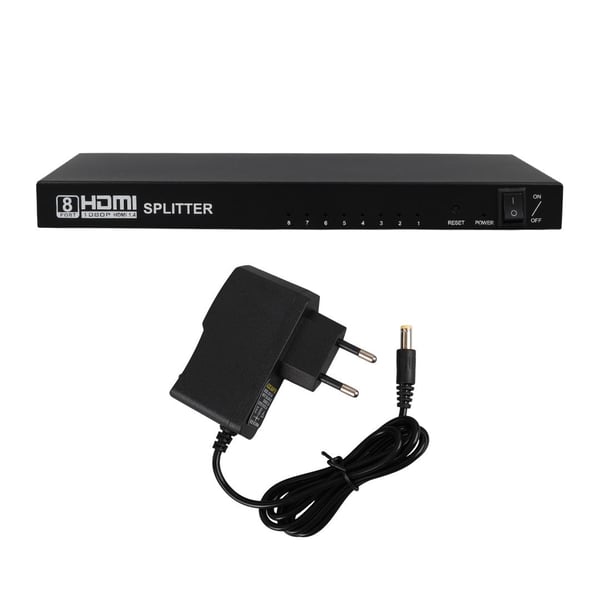 PowerMaster PM-14218 1 Giriş 8 Çıkış Port 1080P FHD HDMI Dağıtıcı Splitter (8li Çoklayıcı) Fiyatı - Merter Elektronik