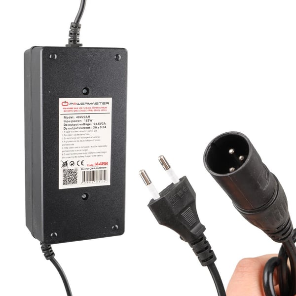 Powermaster PM-14488 54.6 Volt 2.8-3.0 Amper Lithium Batarya Şarj Cihazı 3 Pinli Erkek Jacklı Fiyatı - Merter Elektronik