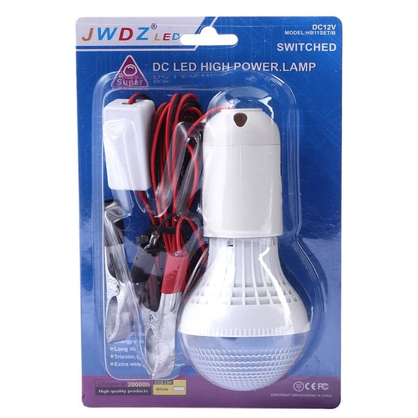 POWERMASTER PM-14638 12 VOLT - 7 WATT 4 METRE KABLOLU AKÜ MAŞALI SEYYAR ŞARJLI LED AMPUL