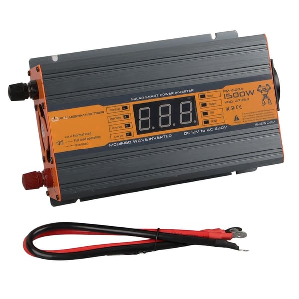 POWERMASTER PM-1500A 12 VOLT 1500 WATT LED EKRANLI POWER INVERTER Fiyatı - Merter Elektronik