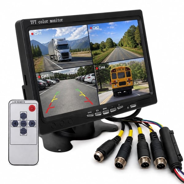 Powermaster PM-16804 7'' Quad Dijital 4'e Bölünebilen Monitör Ekran Fiyatı - Merter Elektronik