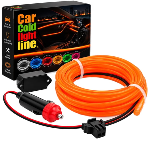 Powermaster 5 Metre Oranj Araç İçi Neon İp Aydınlatma Fiyatı - Merter Elektronik