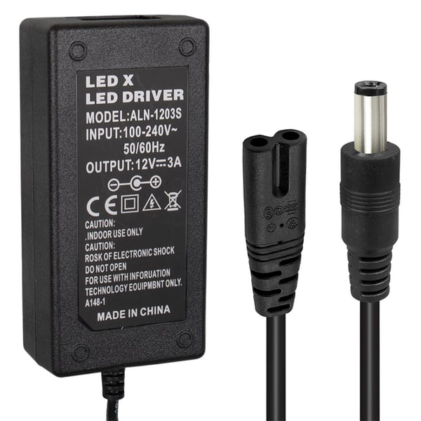 Powermaster PM-1980 12 Volt - 3 Amper - 36 Watt 5.5*2.5 Mm Uçlu Plastik Kasa Masaüstü Adaptör Fiyatı - Merter Elektronik