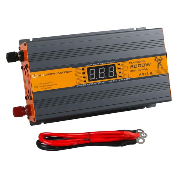 POWERMASTER PM-2000B 24 VOLT 2000 WATT LED EKRANLI POWER INVERTER Fiyatı - Merter Elektronik