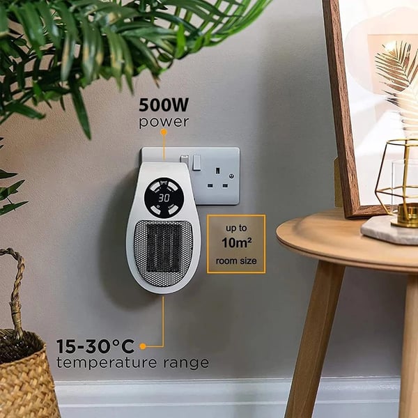 POWERMASTER PM-20327 500 WATT PRİZ TİPİ UZAKTAN KUMANDALI TAŞINABİLİR ISITICI (ZAMANLAYICI) (OM-1211)