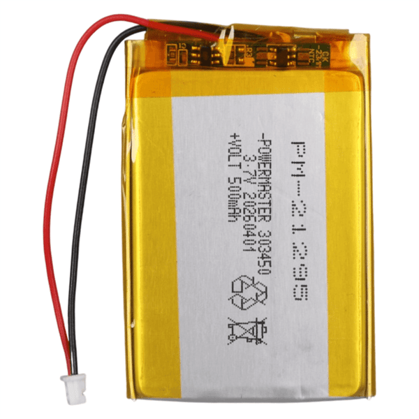 PowerMaster 303450 3.7 Volt 500 Mah Lityum Polimer Pil Fiyatı - Merter Elektronik
