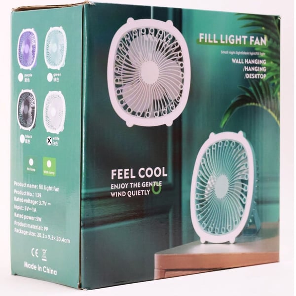 PowerMaster PM-21882 Işıklı Masa Üstü Şarjlı Fan Vantilatör Fiyatı - Merter Elektronik