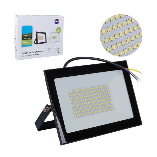 POWERMASTER PM-22572 100 WATT - 220 VOLT 6500K IP66 150* IŞIK AÇISI SİYAH SLİM KASA BEYAZ LED PROJEKTÖR