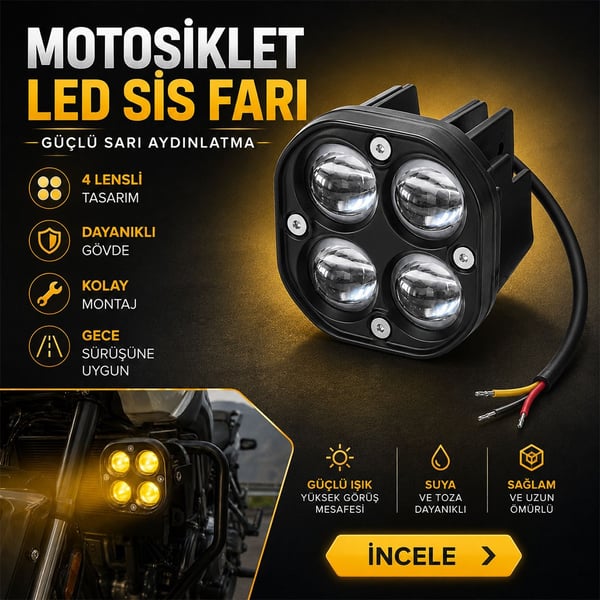 Powermaster PM-22740 45W Motosiklet Sis Lambası Fiyatı - Merter Elektronik