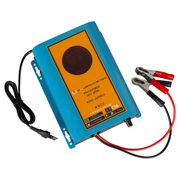 Powermaster PM-22983 12 Volt 20 Amper Dijital Ekranlı Akü Şarj Cihazı Fiyatı - Merter Elektronik