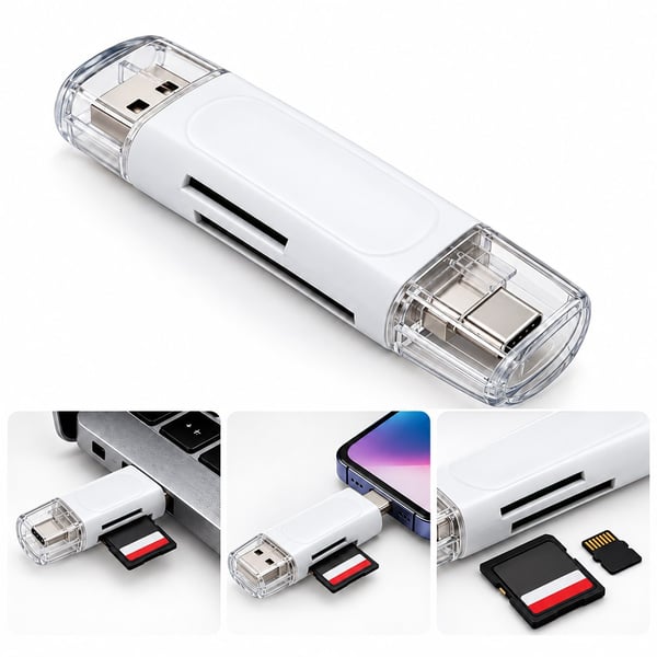 Powermaster USB To Micro USB + Kart Okuyucu Otg Çevirici Fiyatı - Merter Elektronik