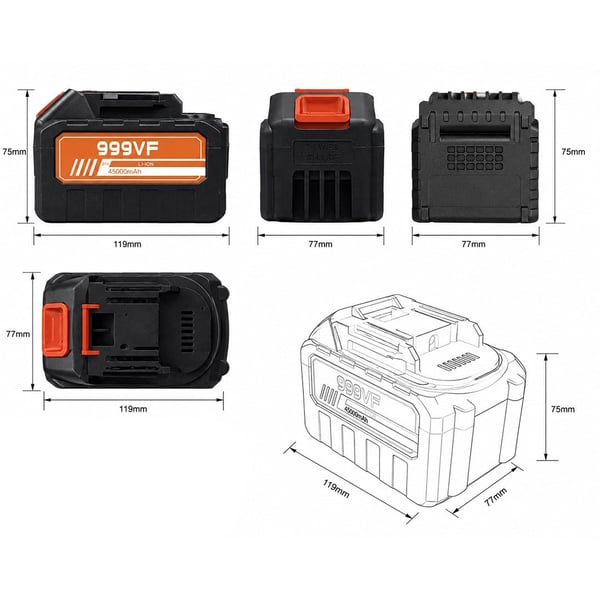 PowerMaster PM-24689 Araç Yıkama Makinesi İçin 21Volt 45000mAh Li-Ion Batarya Fiyatı - Merter Elektronik