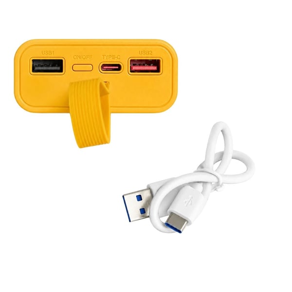 PowerMaster PM-25401 10000 Mah Çift Usb + Type-C Girişli Sarı Powerbank Fiyatı - Merter Elektronik