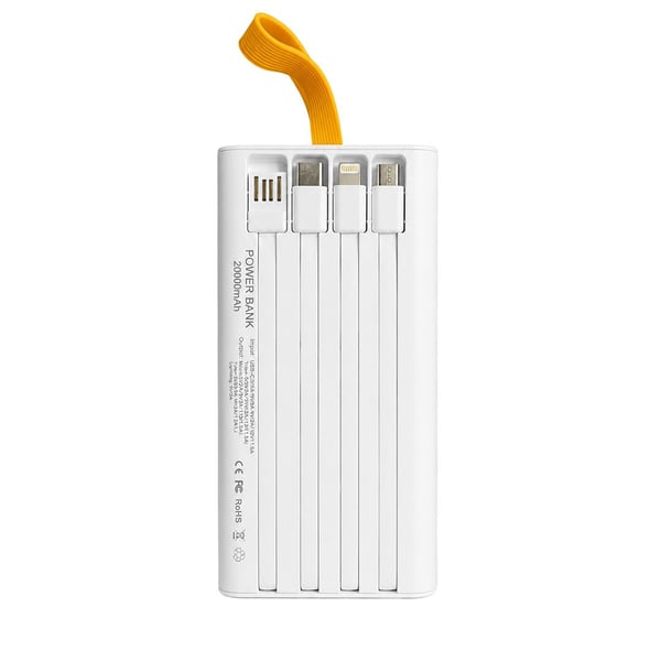 PowerMaster PM-25405 20000 Mah Çift Usb + Type-C Girişli Beyaz Powerbank Fiyatı - Merter Elektronik