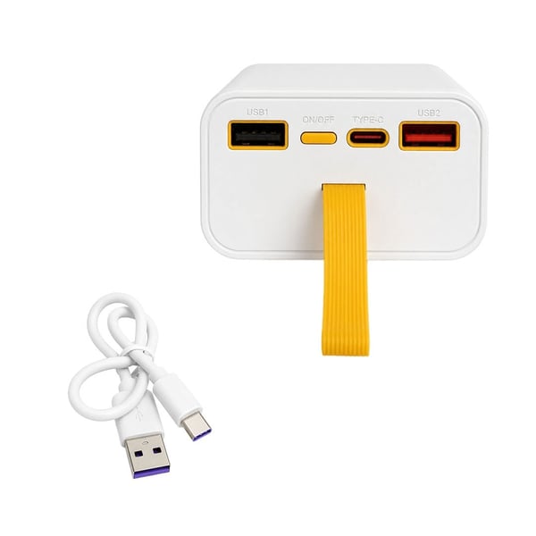 PowerMaster PM-25405 20000 Mah Çift Usb + Type-C Girişli Beyaz Powerbank Fiyatı - Merter Elektronik